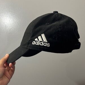 Adidas Classic Black Cap with White Logo